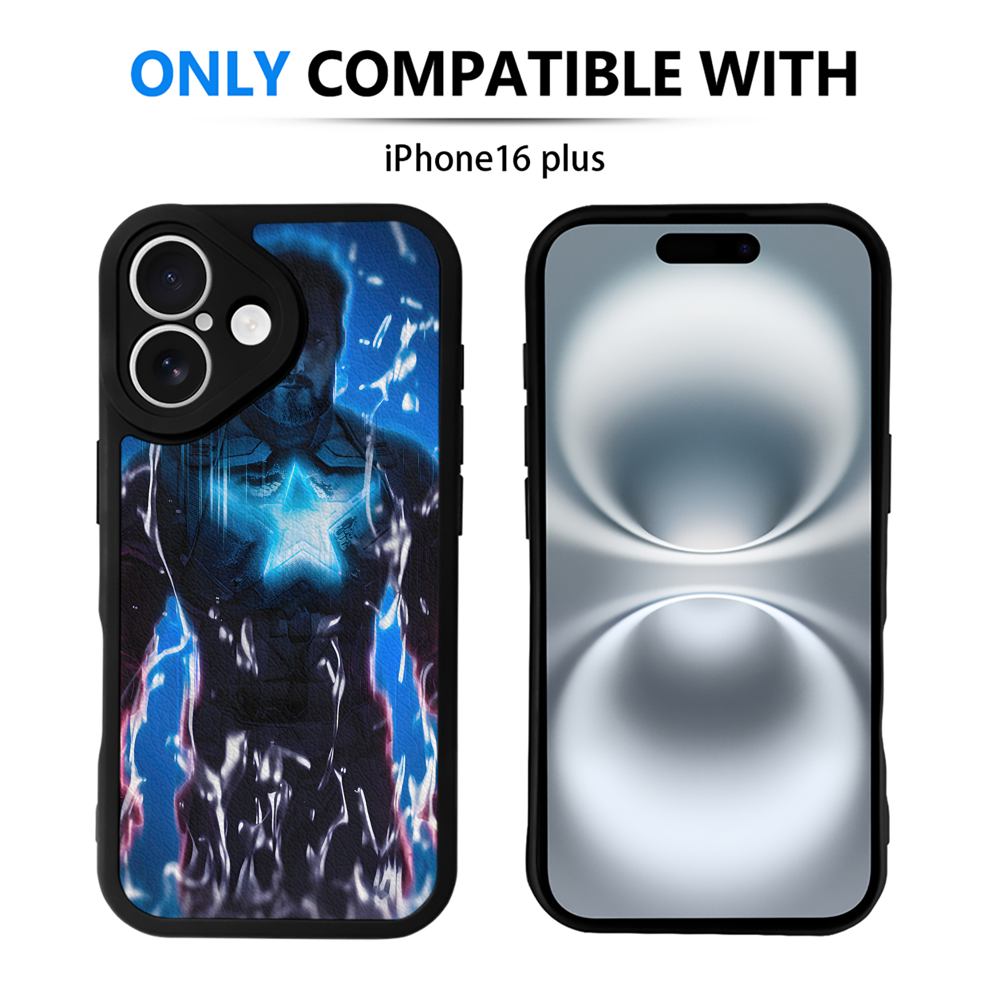 （画像用） アベンジャーズ The Avengers 【iPhone 16シリーズ対応】シリコンスマホケース（レザー調） 材質：シリコン